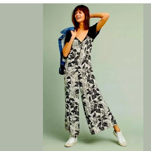 Anthropologie Pants - ANTHROPOLOGIE NWOT Maeve Lace Wide Leg Jumpsuit 6